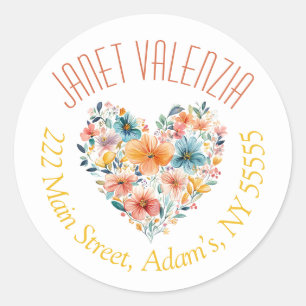 Round address labels