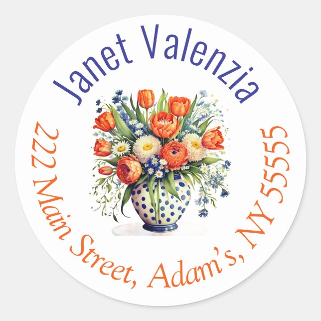 Round address labels (Front)