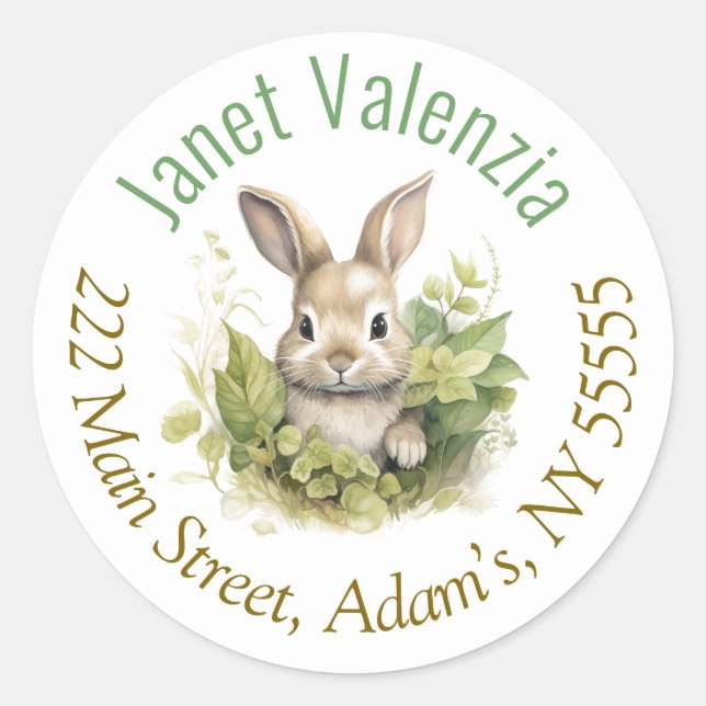 Round address labels (Front)