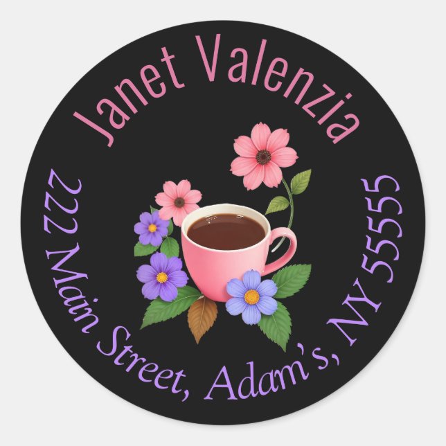 Round address labels (Front)