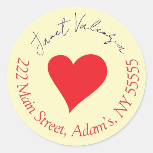 Round address labels