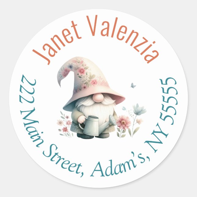 Round address labels (Front)