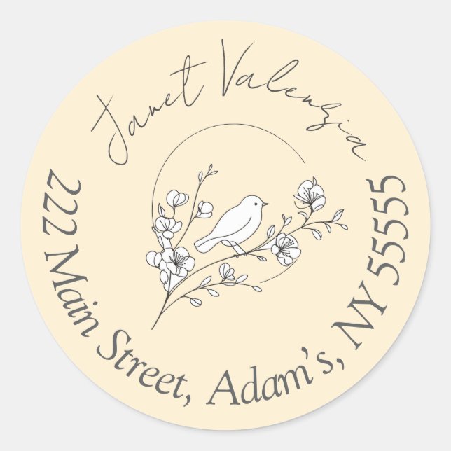 Round address labels (Front)