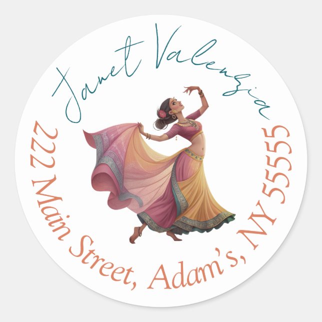 Round address labels (Front)
