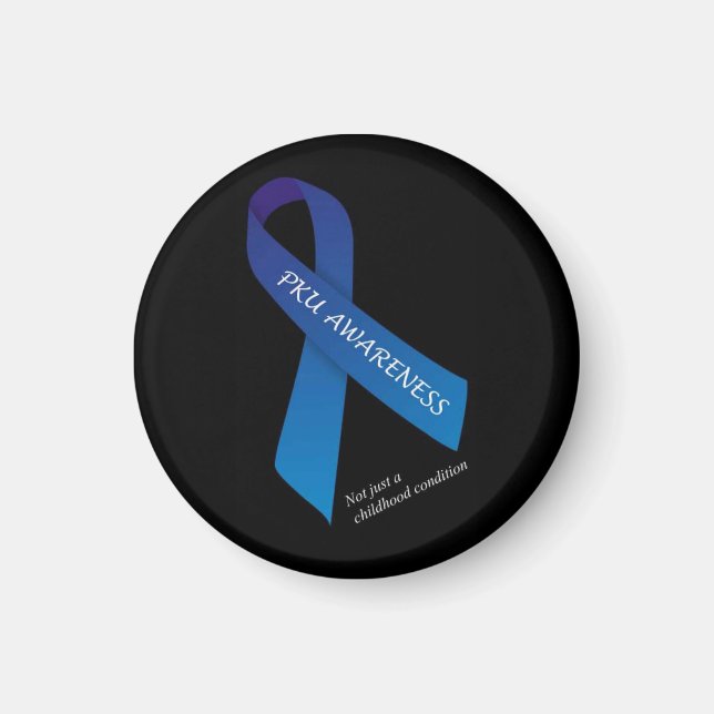 Round Adult PKU Awareness Magent Magnet (Front)