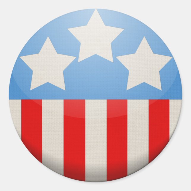 Round America Sticker (Front)