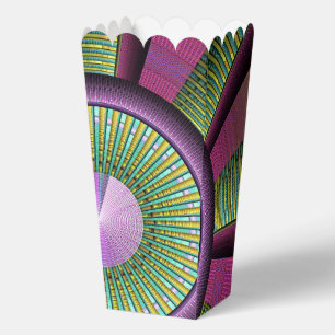 Round And Colorful Modern Decorative Fractal Art Favour Box