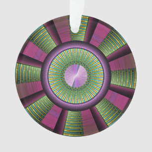 Round And Colourful Modern Decorative Fractal Art Ornament