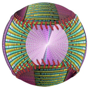 Round And Colourful Modern Decorative Fractal Art Softball