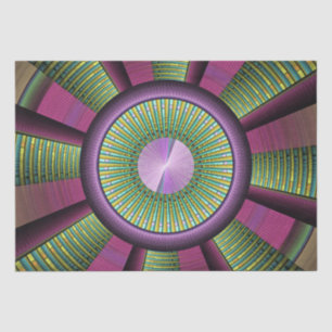 Round And Colourful Modern Decorative Fractal Art Tissue Paper