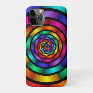 Round and Psychedelic Colourful Modern Fractal Art iPhone 11 Pro Case