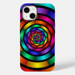 Round and Psychedelic Colourful Modern Fractal Art Case-Mate iPhone 14 Case
