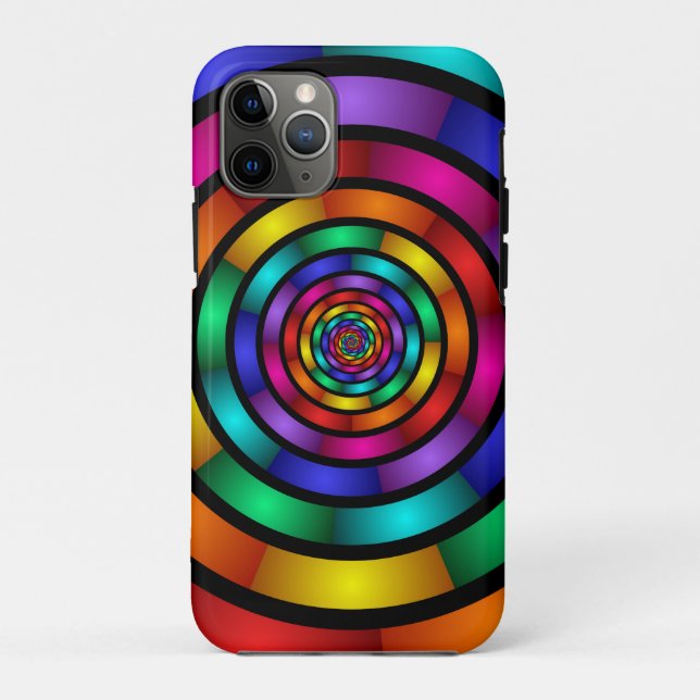 Round and Psychedelic Colourful Modern Fractal Art Case-Mate iPhone Case (Back)