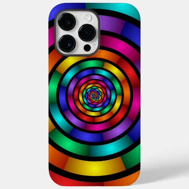Round and Psychedelic Colourful Modern Fractal Art Case-Mate iPhone Case (Back)