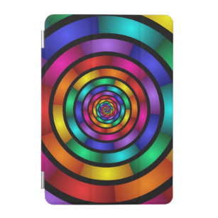 Round and Psychedelic Colourful Modern Fractal Art iPad Mini Cover
