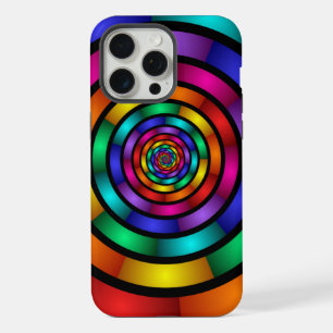 Round and Psychedelic Colourful Modern Fractal Art iPhone 15 Pro Max Case