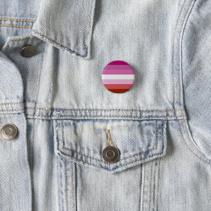 Round and Square Badges - Lesbian Pride Flag