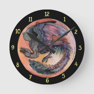 Round Archaeopteryx Round Clock