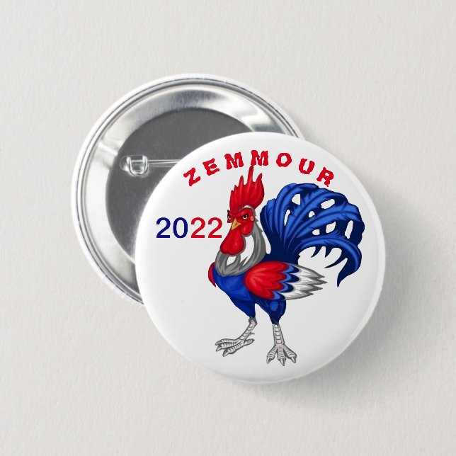 Round Badge, Zemmour 2022 6 Cm Round Badge (Front & Back)