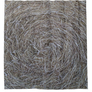 Round bale shower curtain