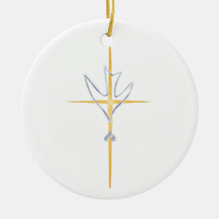 Round Baptismal Ornament