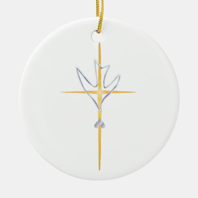 Round Baptismal Ornament (Front)