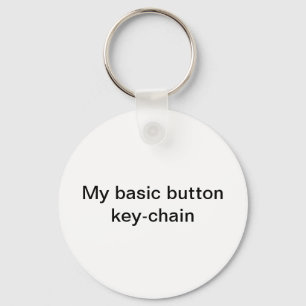 round basic button keychain