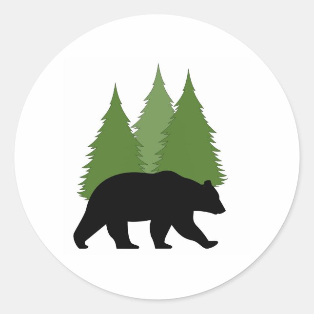 Round Bear Sticker (Front)