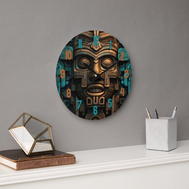 Round Black Wooden Frame Clock (Office)