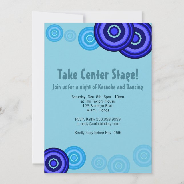 Round Blow V2 5 x 7 inch Invitation (Front)