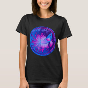 Round Blue Betta Bubble T-Shirt