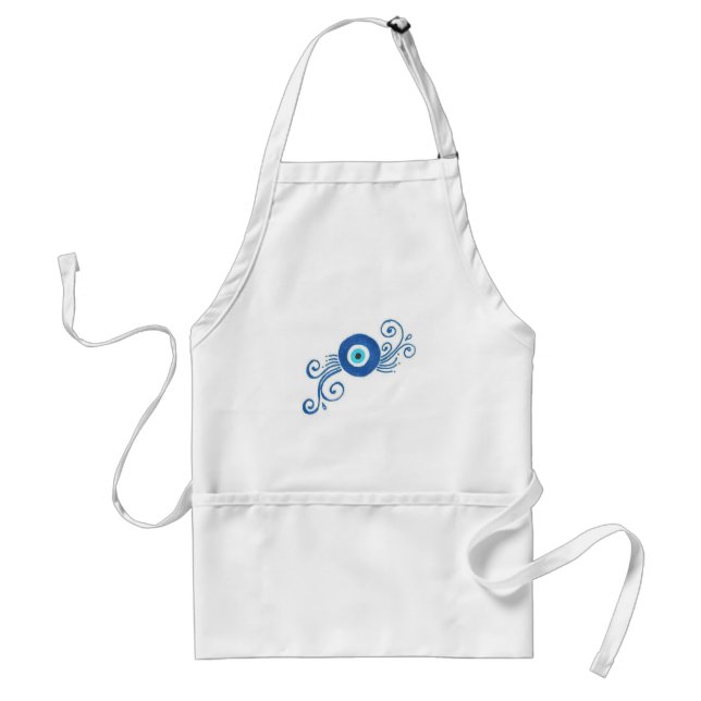 round blue evil eye standard apron (Front)