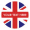 Round British Union Jack stickers | envelope seals