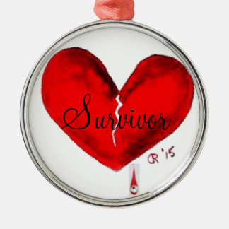 Round Broken Heart Ornament