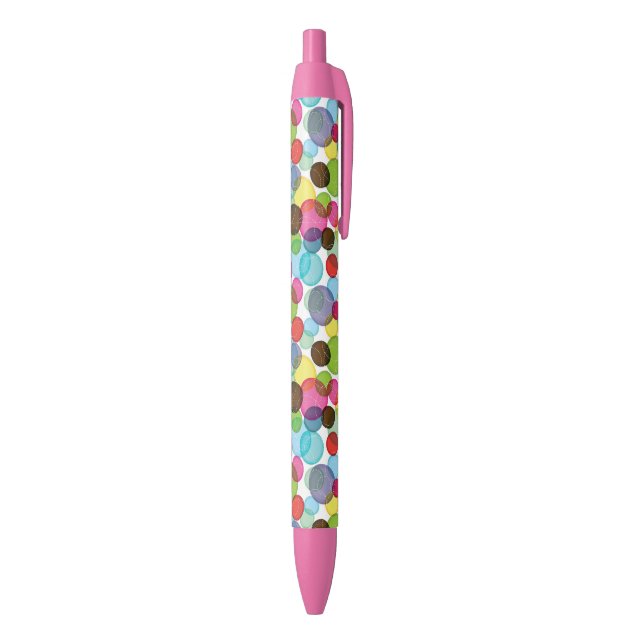 Round bubbles kids pattern 2 black ink pen (Bottom (Vertical))