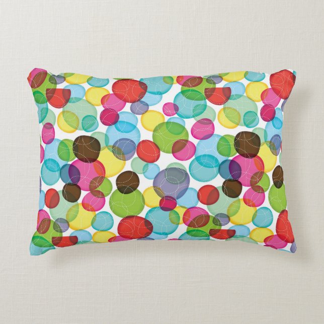 Round bubbles kids pattern 2 decorative cushion (Front)