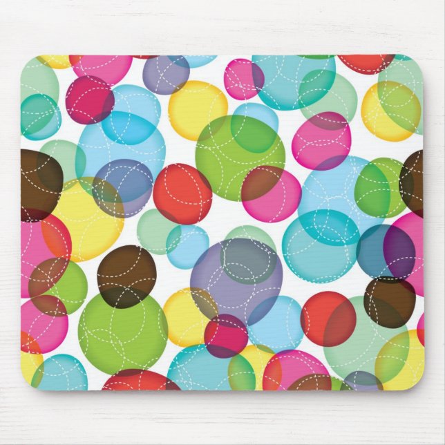 Round bubbles kids pattern 2 mouse mat (Front)