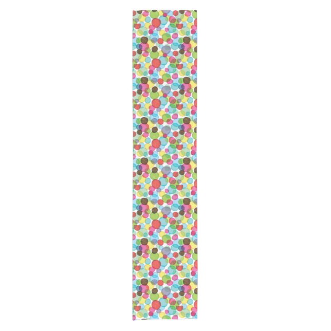 Round bubbles kids pattern 2 short table runner (Front)