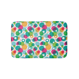 Round bubbles kids pattern bath mat