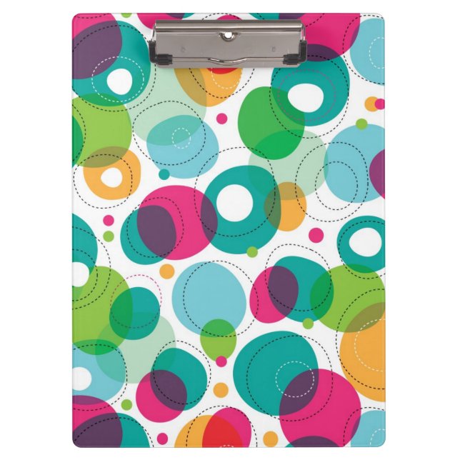 Round bubbles kids pattern clipboard (Front)