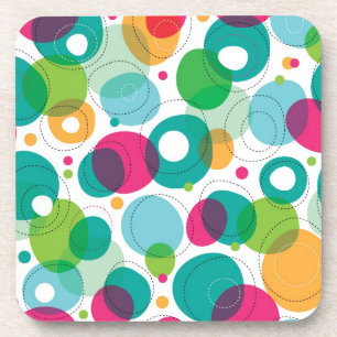Round bubbles kids pattern coaster