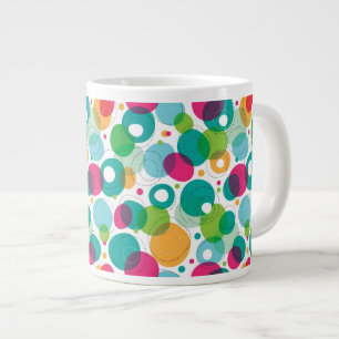 Round bubbles kids pattern large coffee mug