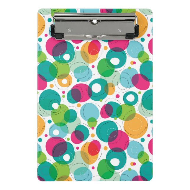 Round bubbles kids pattern mini clipboard (Front)