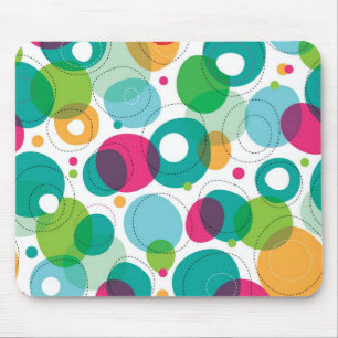 Round bubbles kids pattern mouse mat