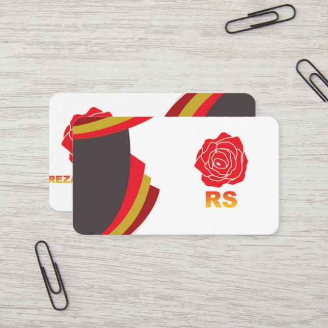 Round business card (Front/Back In Situ)