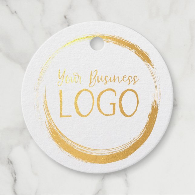 Round Business Logo Promo Favour Tags (Front)
