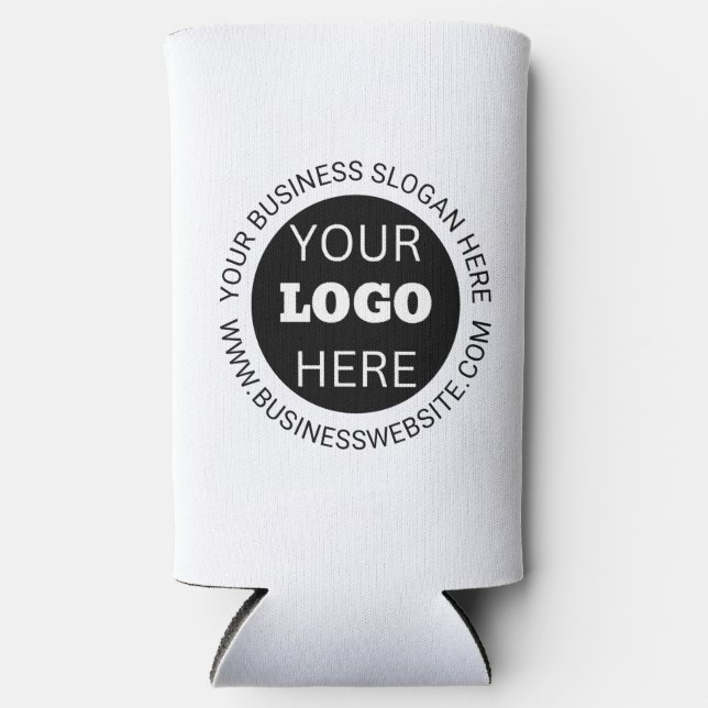 Round Business Logo  Seltzer Can Cooler (Front)