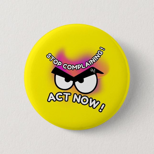 Round Button : Act Now (yellow) (Front)