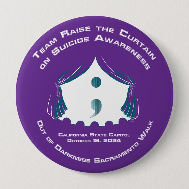 Round Button, Huge, 4 Inch 10 Cm Round Badge (Front)