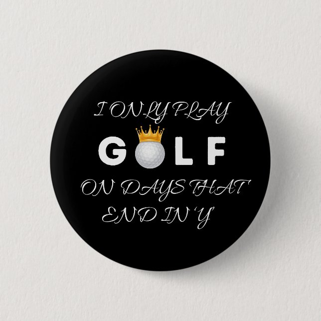 Round Button with golf design (Front)